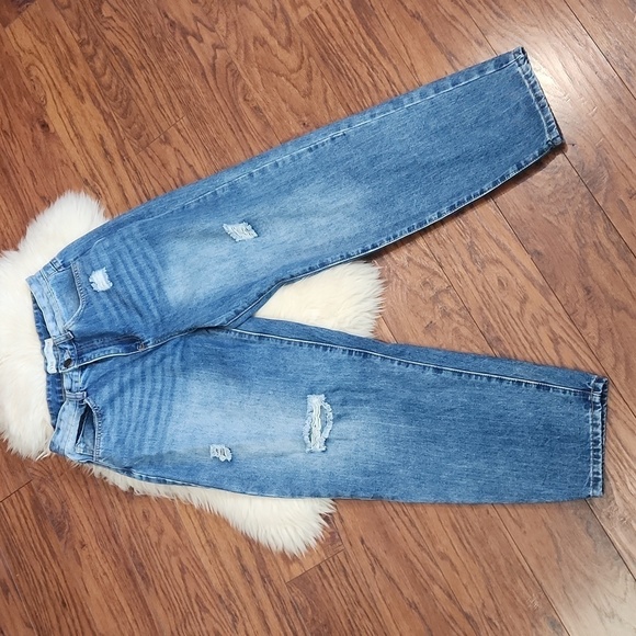 YMI Wide Leg Distressed Jean's - Picture 3 of 6